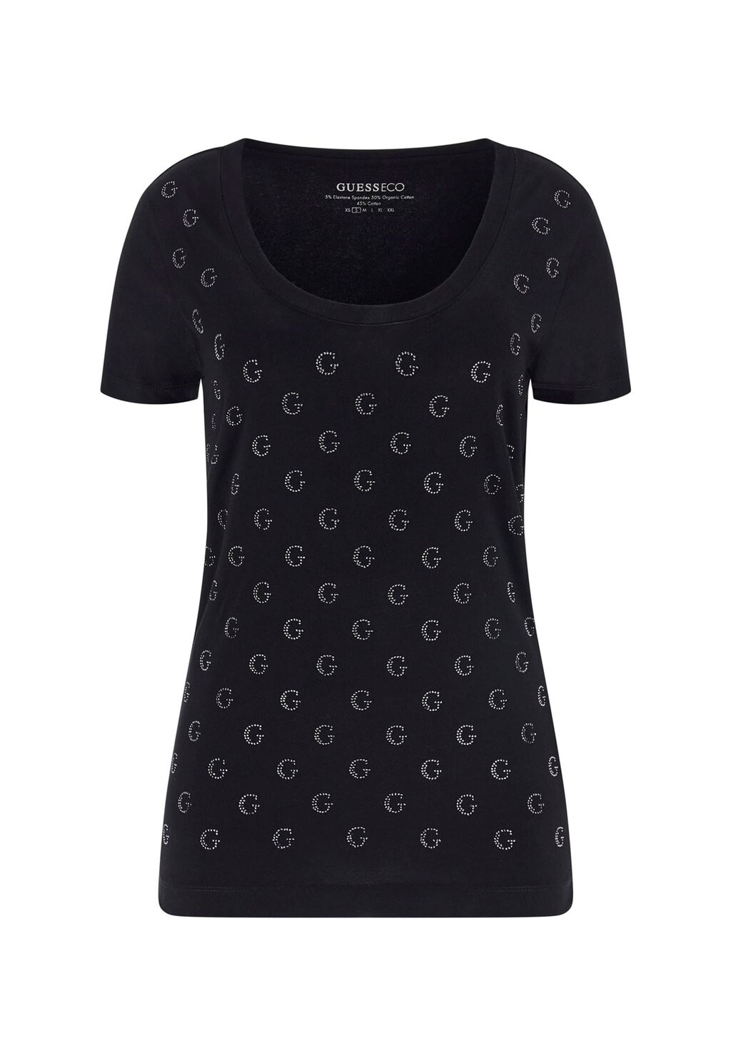 

Футболка с принтом G-LOGO STRASS Guess, черный