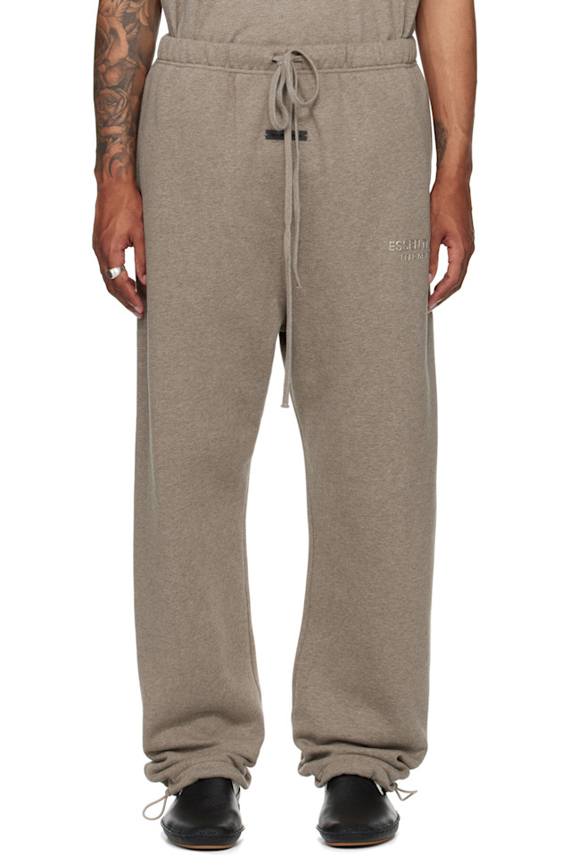

Удобные флисовые спортивные штаны Fear Of God Essentials, цвет homestead heather