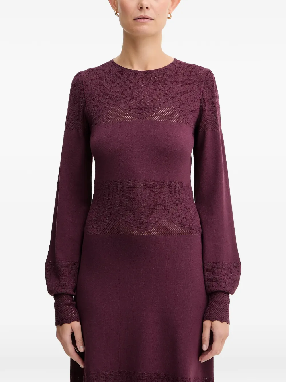 

Платье мини с длинными рукавами Twinset, красный