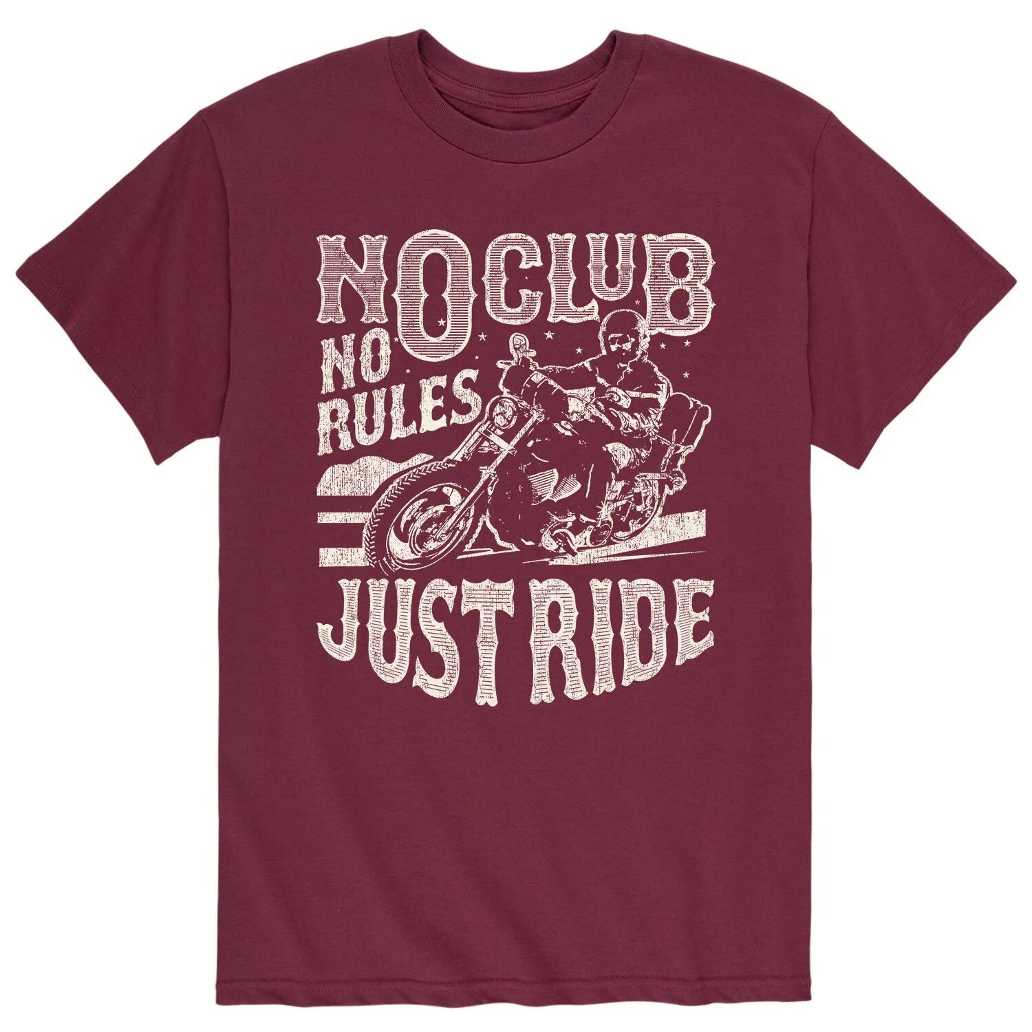 

Мужская футболка No Club No Rules Just Ride Licensed Character