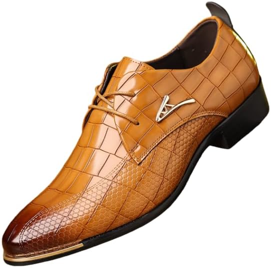 

Мужские классические туфли оксфорды из натуральной кожи, роскошная обувь для деловых и формальных образов, премиальная формальная обувь для мужчин Hhhchpm, светло-коричневый