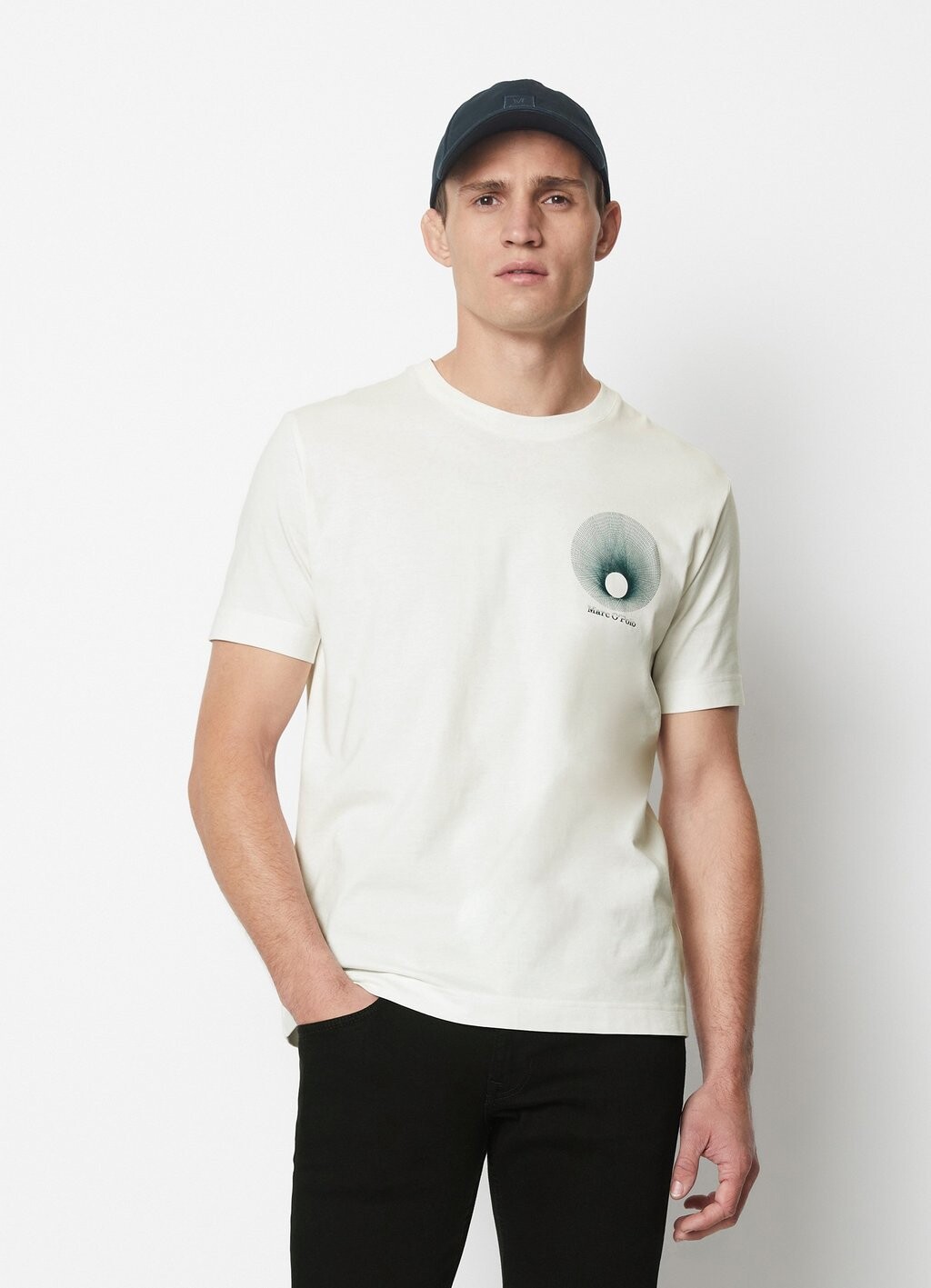 

Футболка с принтом SHORT SLEEVE SEASONAL ARTWORK Marc O'Polo, белый