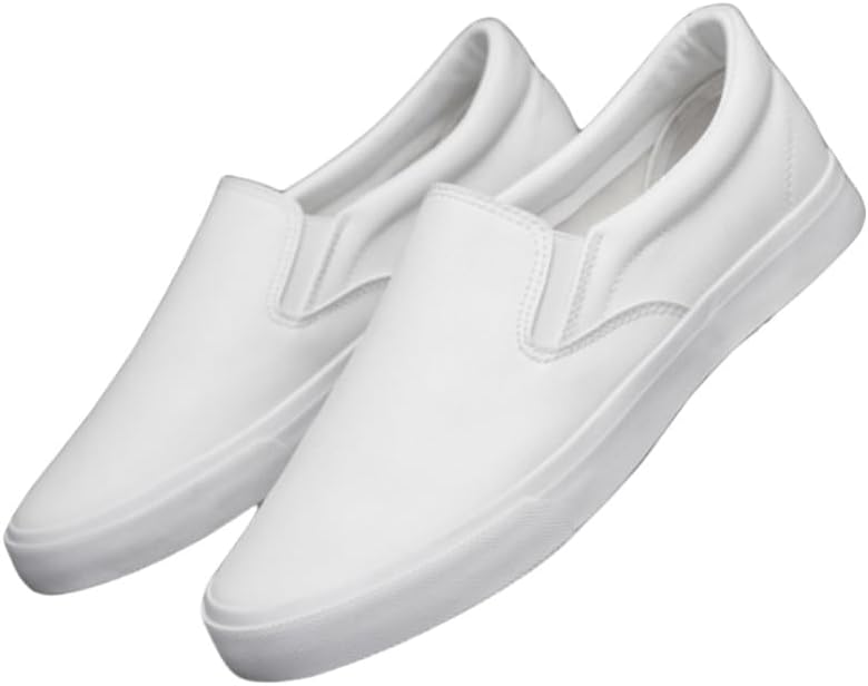 

Мужские комфортные повседневные кроссовки, модные спортивные кроссовки с плоской подошвой, поверхность из ПУ, мягкая подошва, большой размер, простой стиль, подходят для повседневной носки и деловых случаев Hoalox, белый