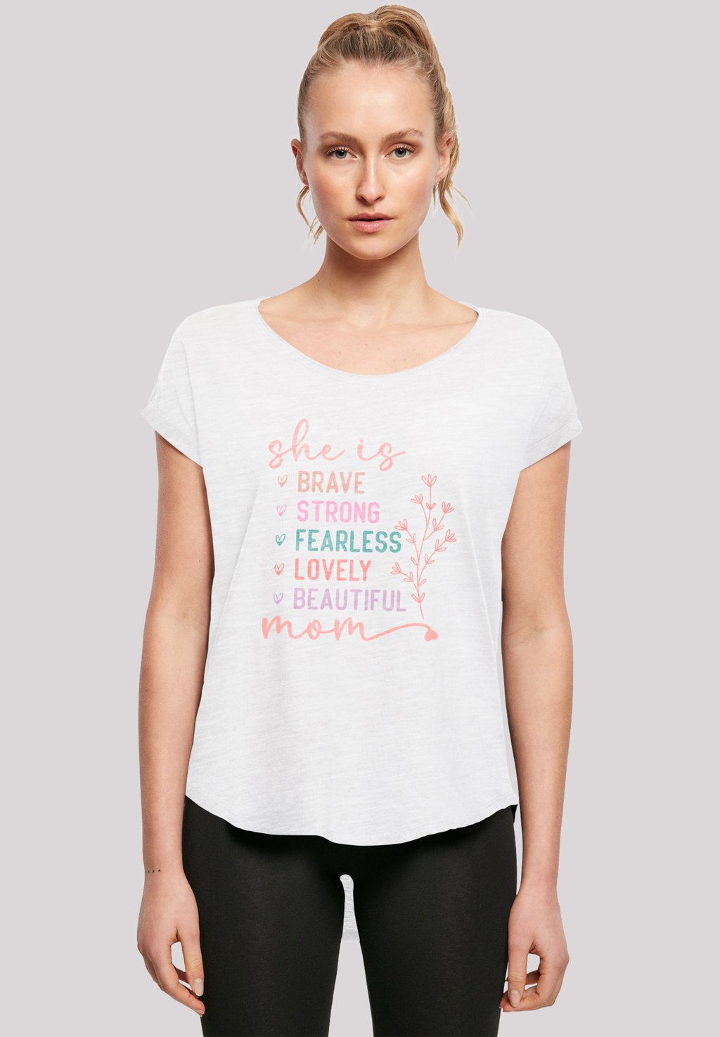 

Футболка с принтом MOTHERS DAY INSPIRATIONAL MESSAGE F4NT4STIC, белый