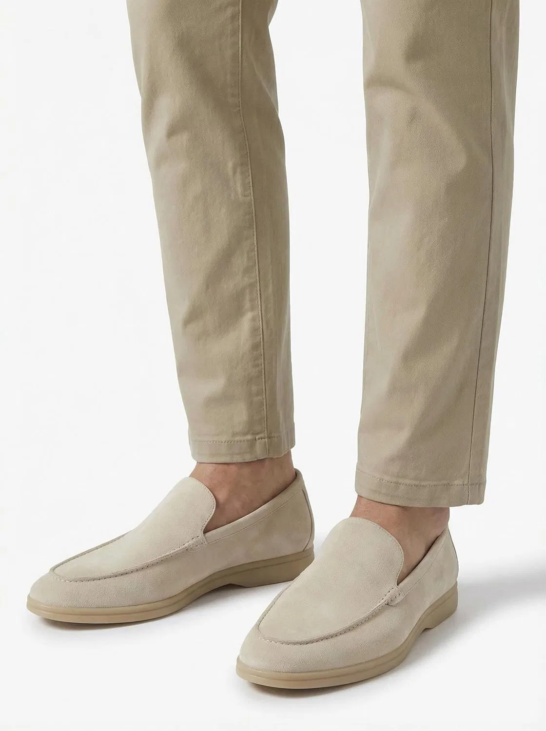 Лоферы мужские из замши Timeless Slip Ons, Brook White — фото 3