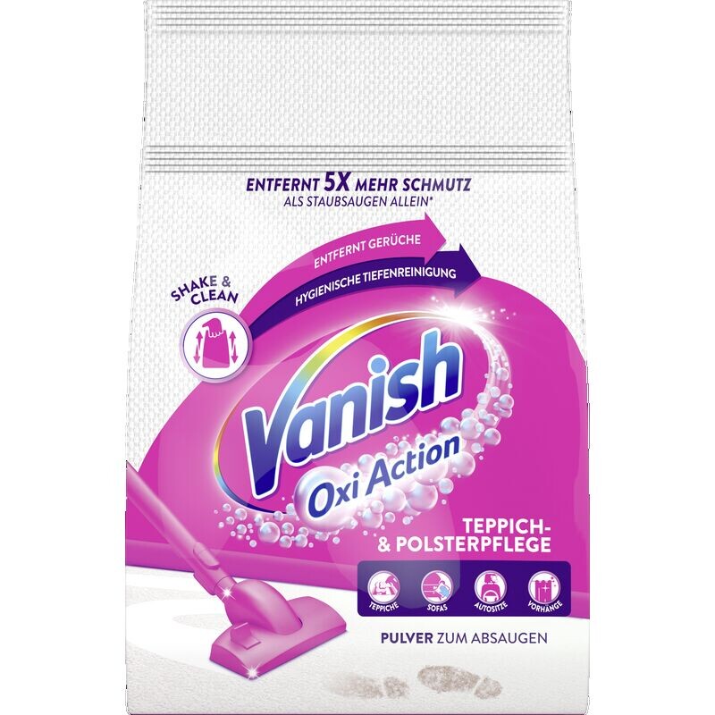 

Порошок для ухода за коврами Oxi Action для уборки пылесосом Vanish, 820 g