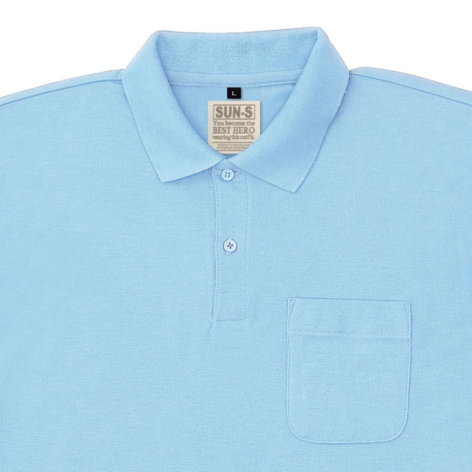 

Рубашка-поло с длинным рукавом San-S SA10041, цвет Sax SS Sun-S, синий