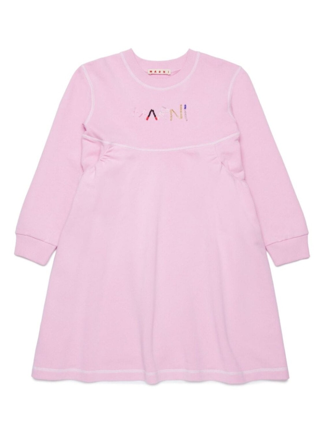 

Marni Kids платье из джерси с логотипом, розовый