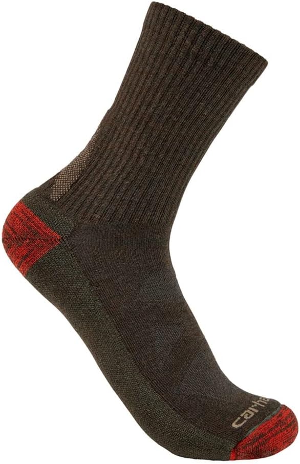 

Carhartt мужские короткие носки Midweight из смеси мериносовой шерсти, Olive