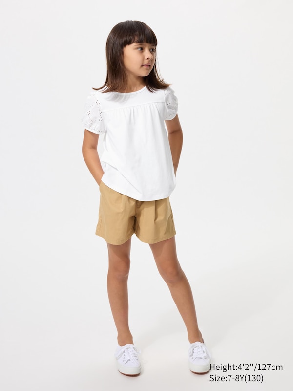 Футболка с объемными рукавами (вышивка) Uniqlo, 70 light purple — фото 2
