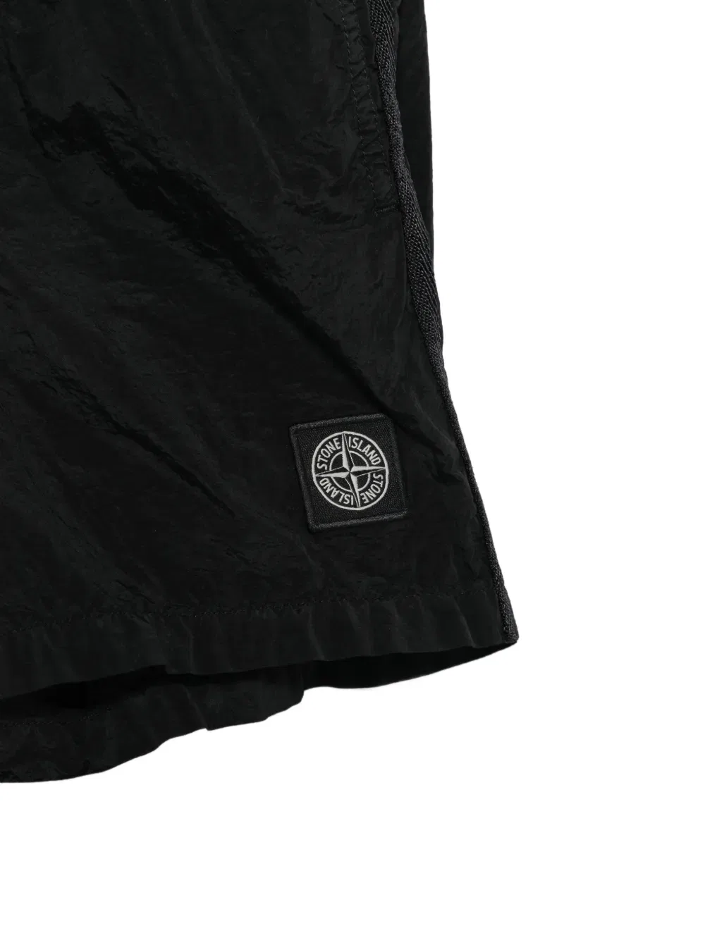Шорты с нашивкой логотипа Stone Island Junior, черный — фото 3