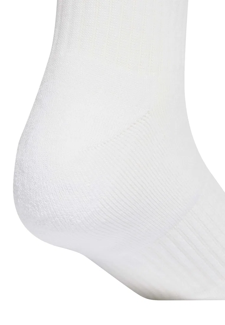 Носки спортивные, 3 пары, 3-Stripes Cushioned Sportswear, Adidas, белый/темно-синий — фото 4