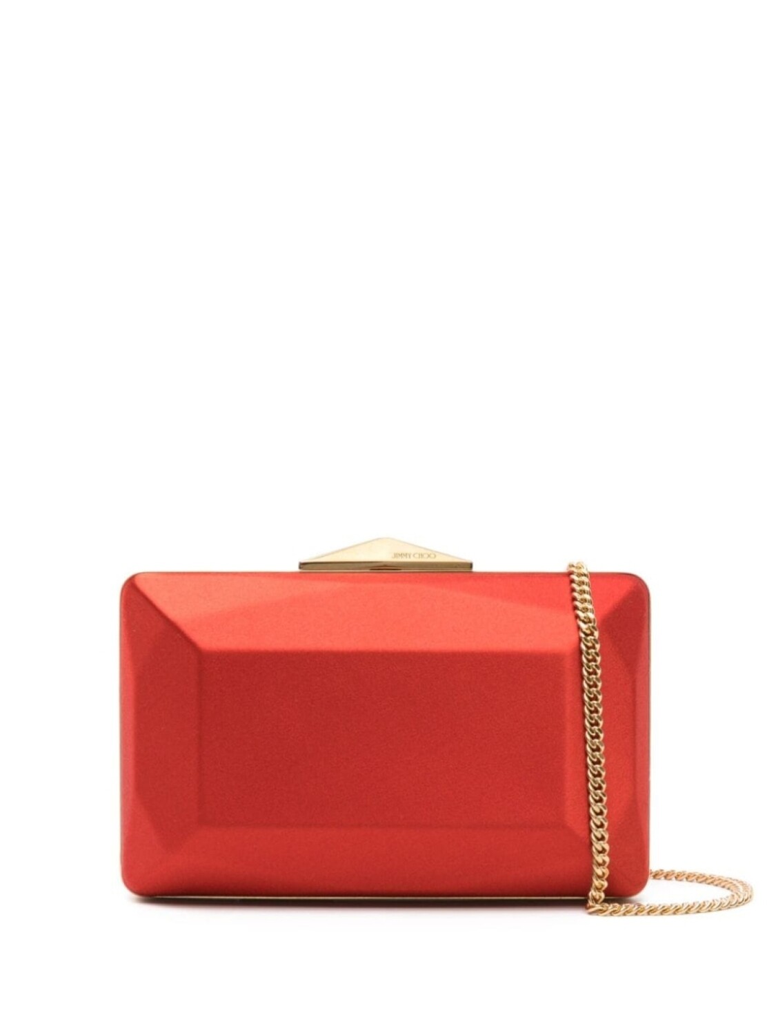

Атласный клатч Jimmy Choo Diamond Box, красный
