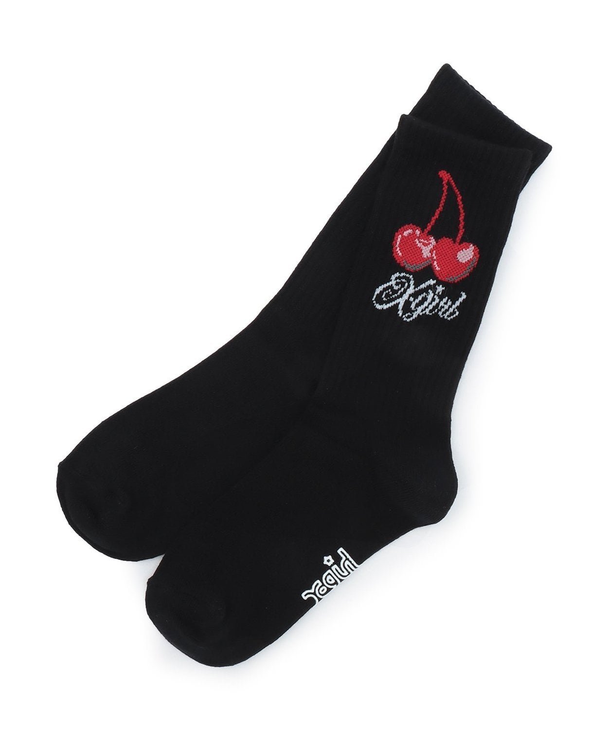 Носки Cherry Logo Crew Rib Socks X-girl Stages, Black