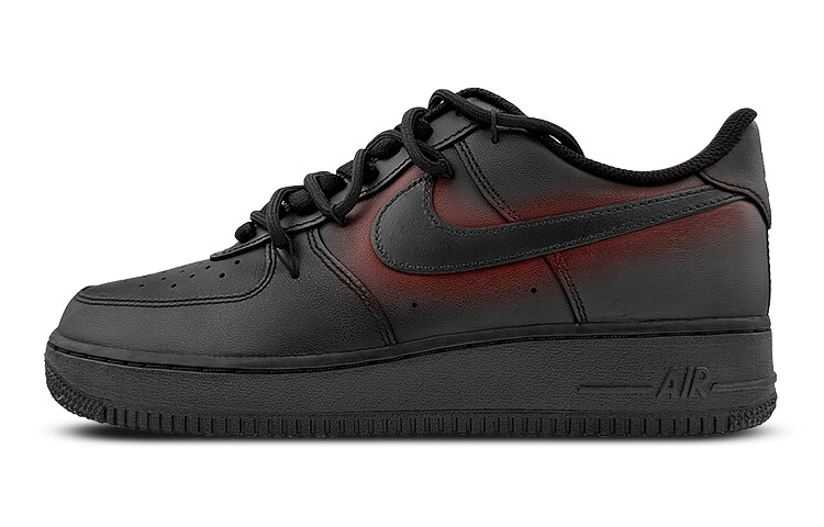 

Кроссовки Nike Air Force 1 Skateboard Shoes Men Low-Top Black Red