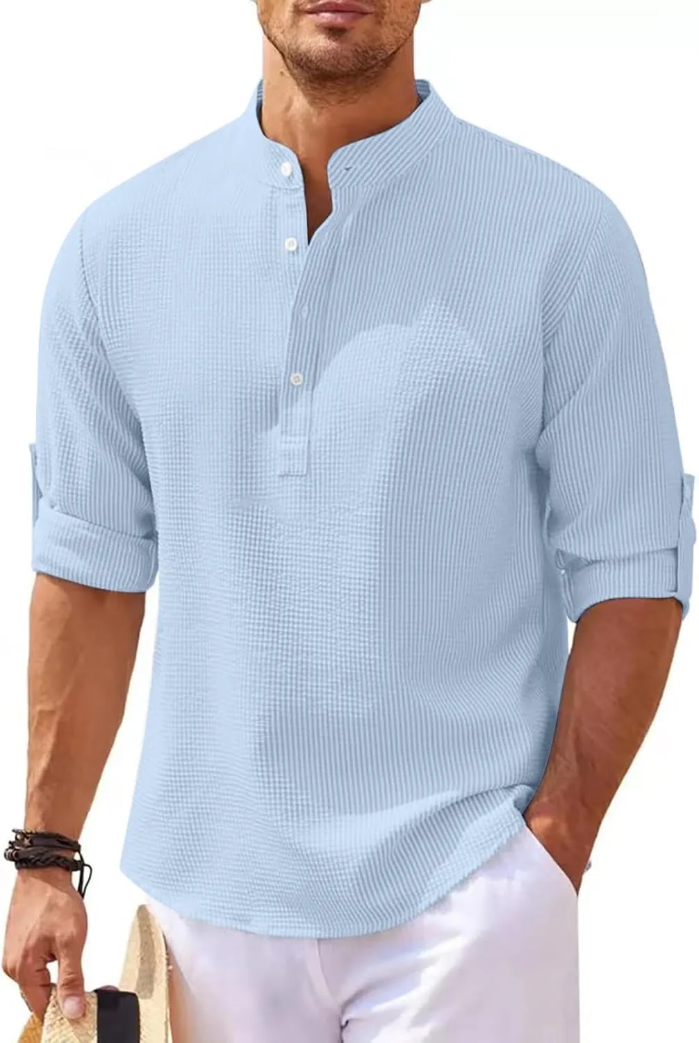 Мужская рубашка с длинным рукавом Button Down, Casual, Moisture Wicking — фото 2