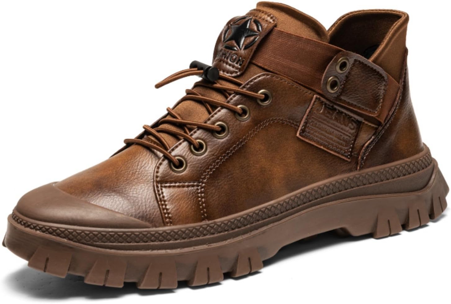 

Мужские кожаные ботинки чукка на щиколотку с платформенной подошвой Yrzhgdl, коричневый