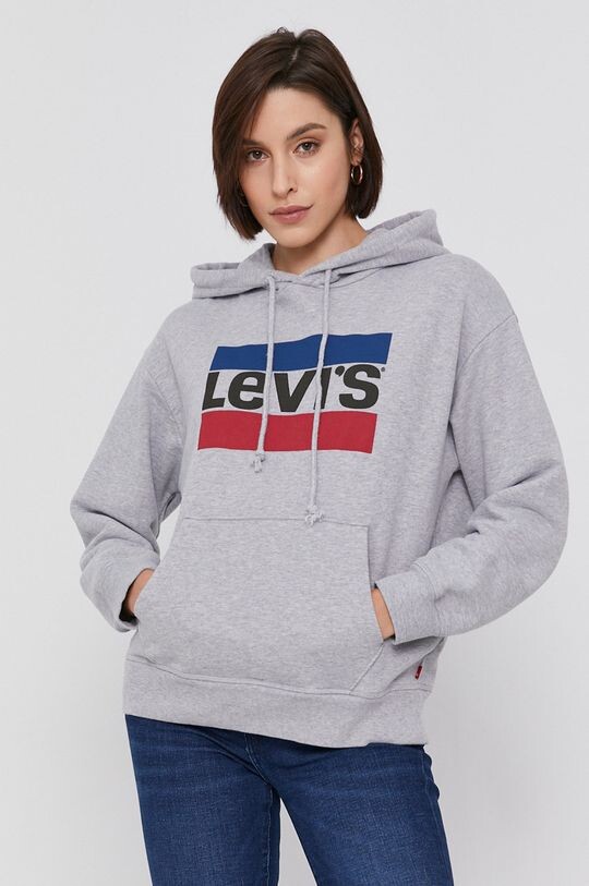 

Хлопковая толстовка Levi's, серый