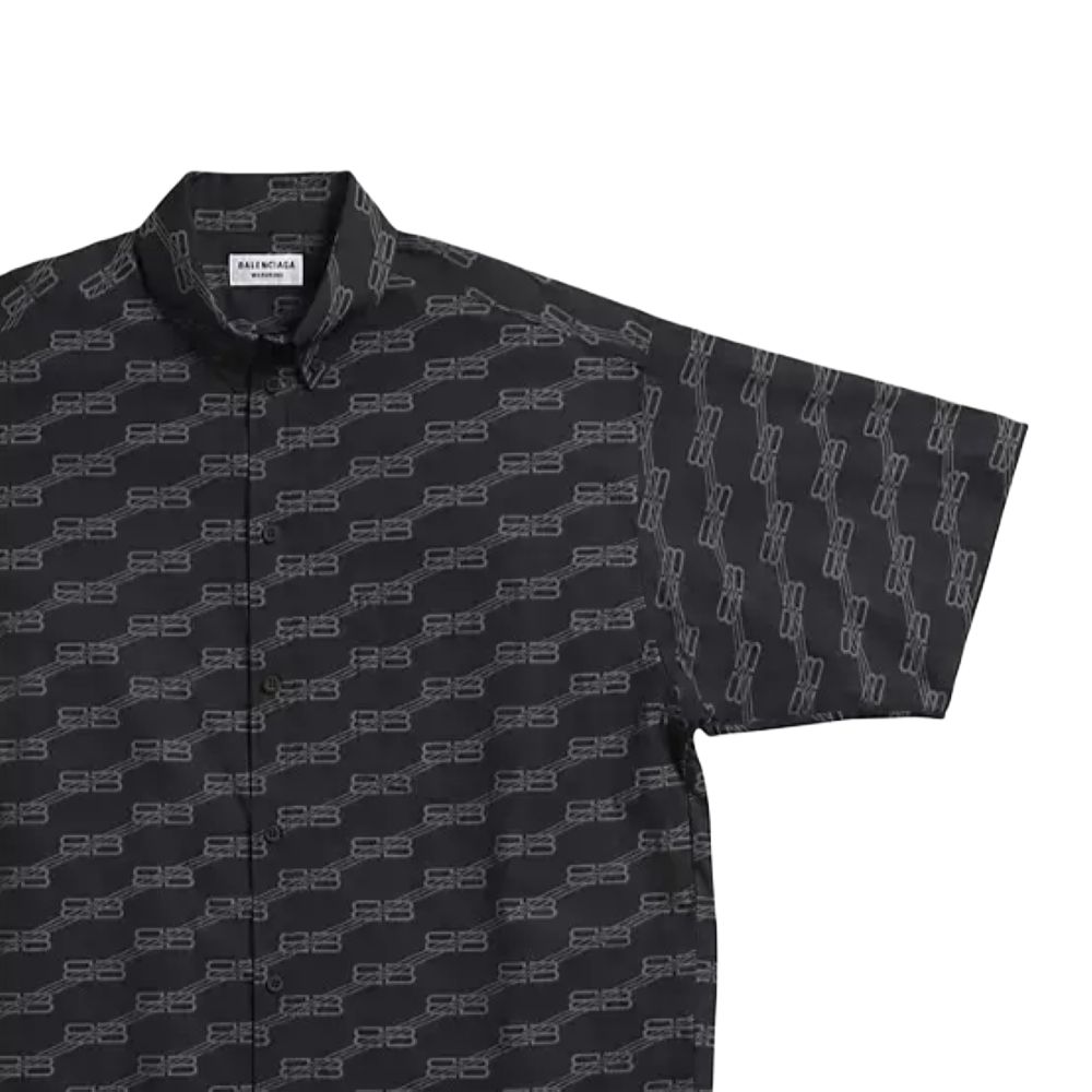 Balenciaga Рубашка SS25 Regular Fit Women's Black Gray — фото 4