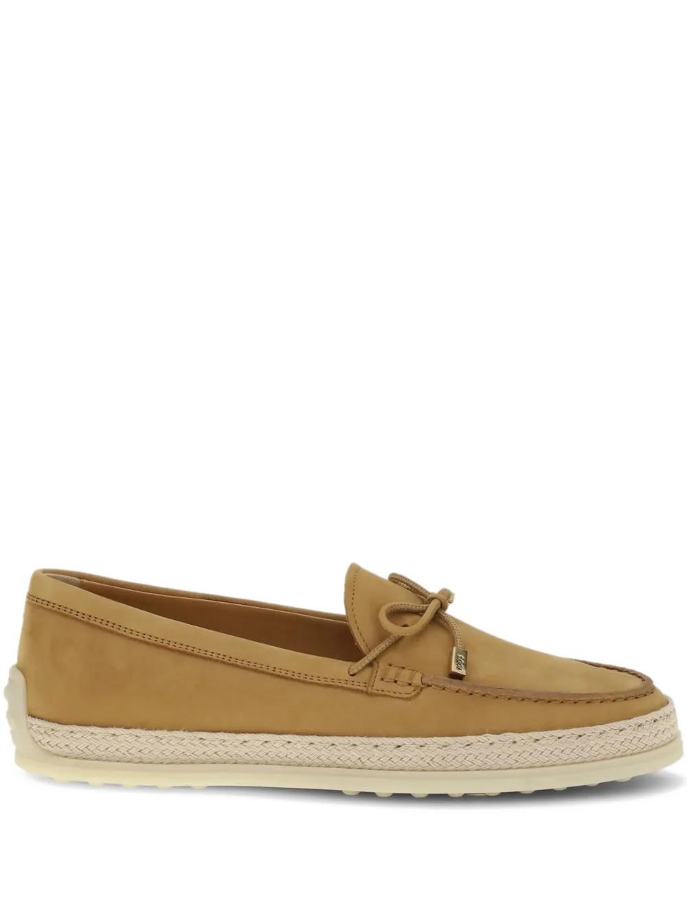 Лоферы с круглым мысом и бантом Tod'S, нейтральный