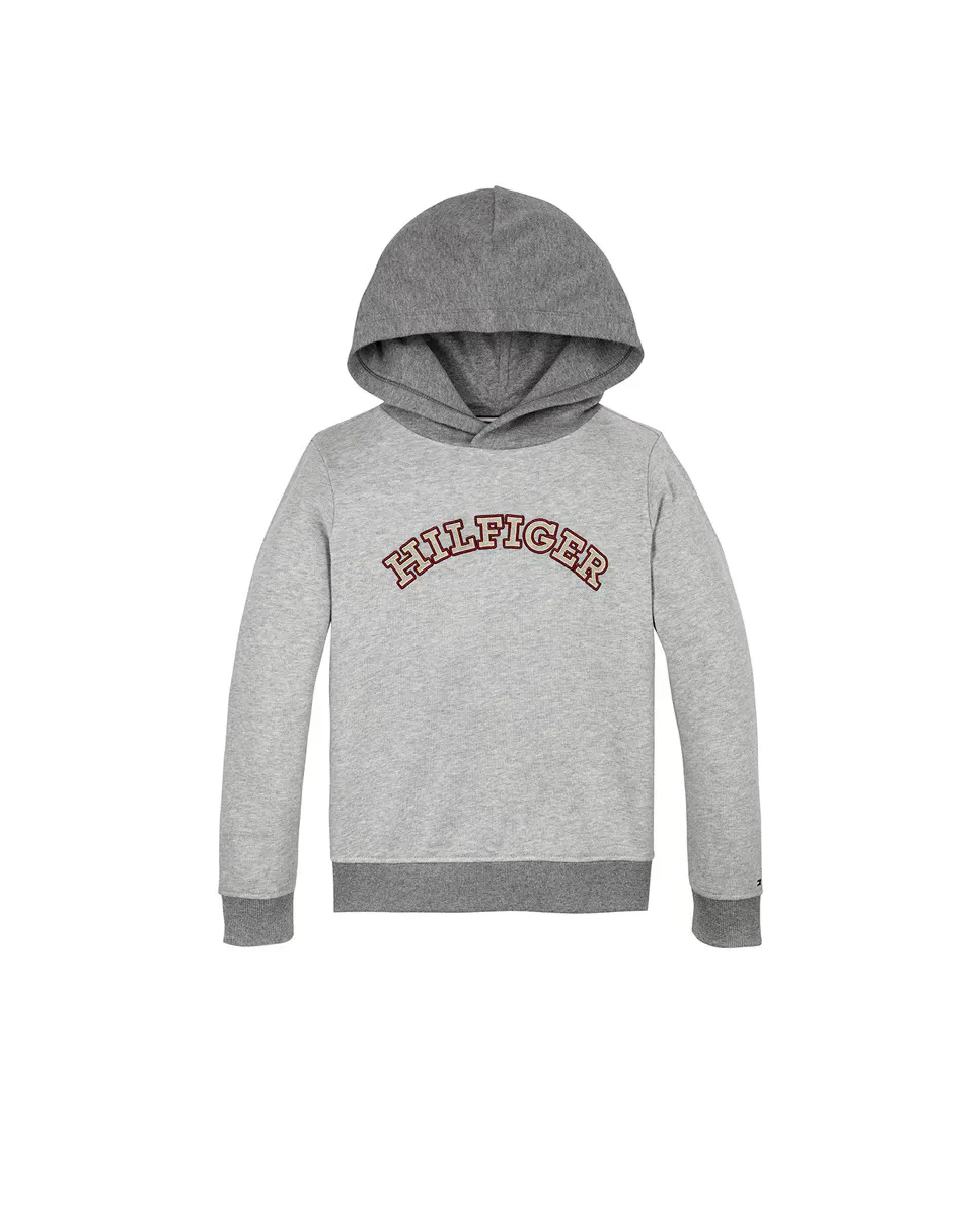 

Толстовка с капюшоном для мальчика без молнии Tommy Hilfiger, серый