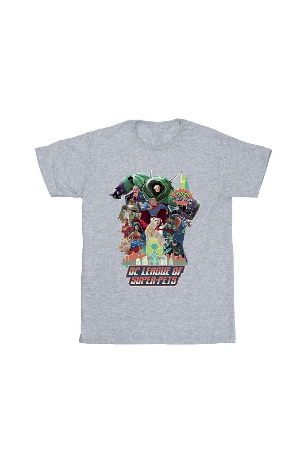 

Хлопковая футболка DC League Of Super-Pets Super Powered Pack DC Comics, серый