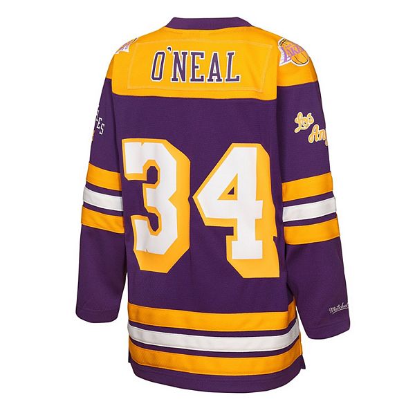 Хоккейная футболка Shaquille O'Neal Los Angeles Lakers Maxxed Out 20 Mitchell & Ness — фото 4