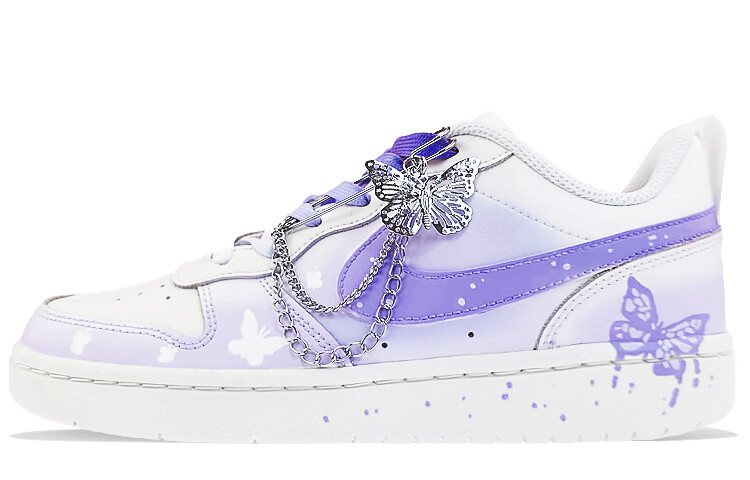 

Кроссовки Nike Court Borough Series Skateboard Shoes Women's Low-Top Purple White