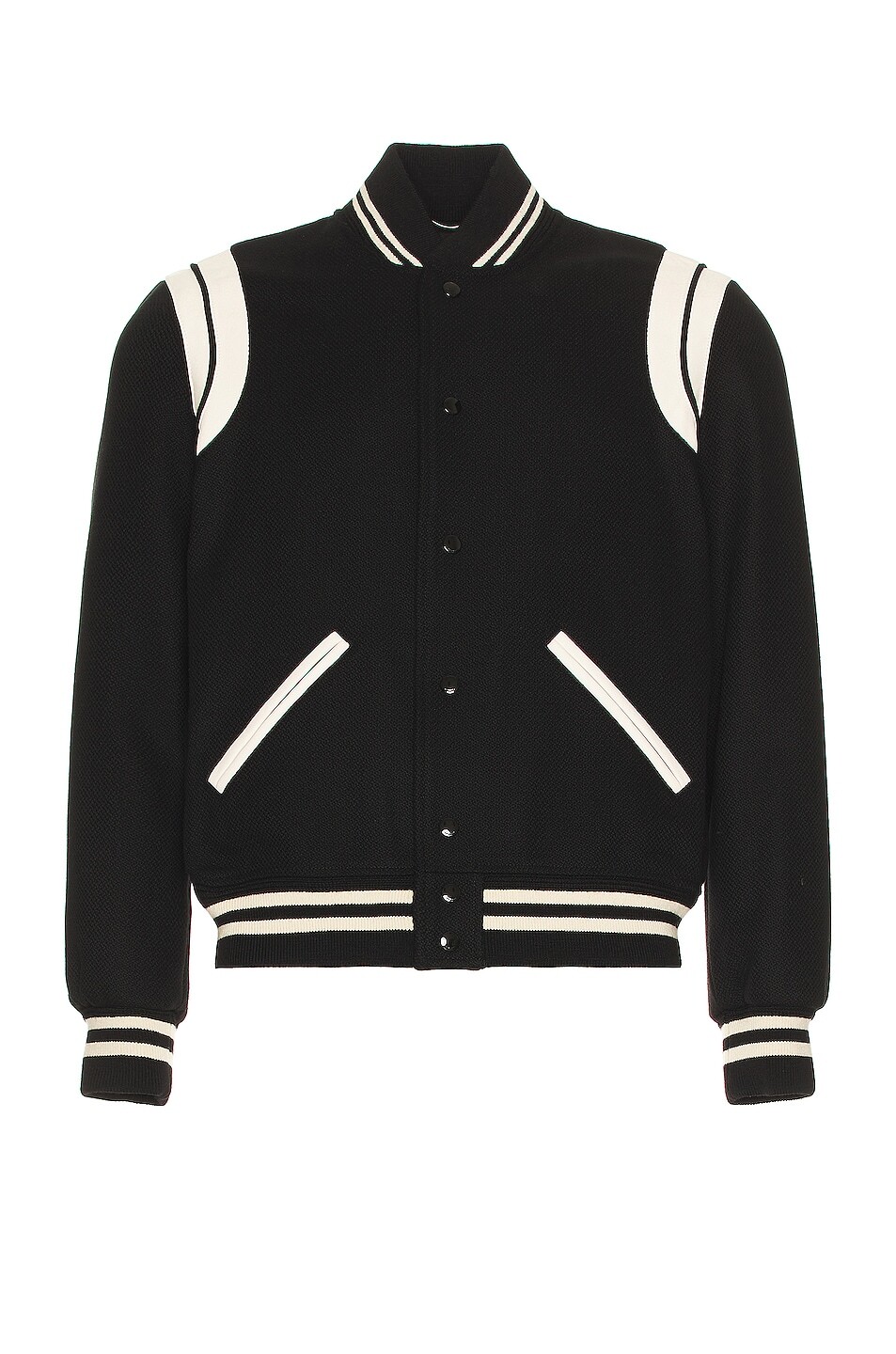 

Куртка Saint Laurent Teddy Bomber, цвет Black & White