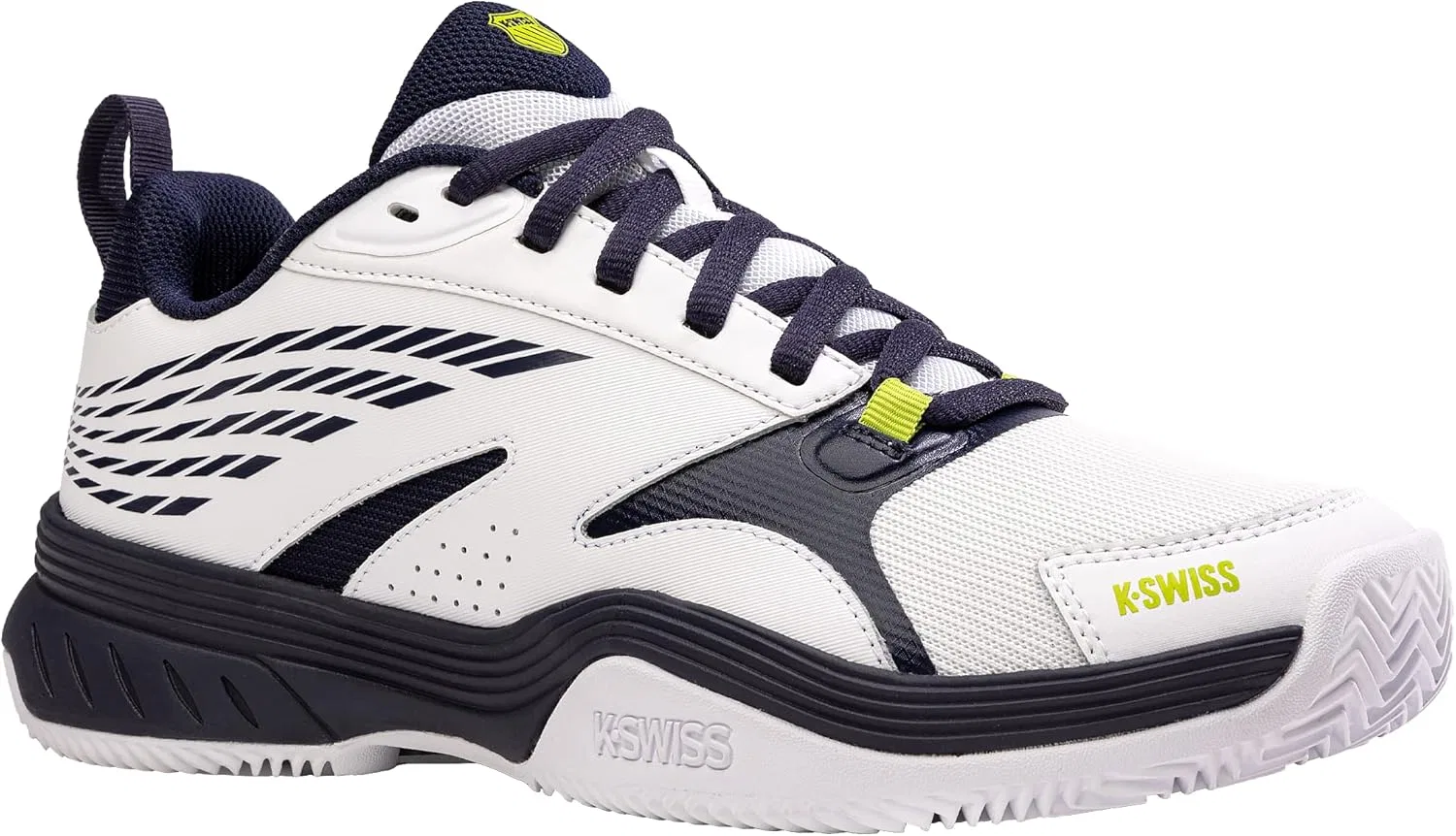Кроссовки теннисные K-Swiss, White Peacoat Lime Green