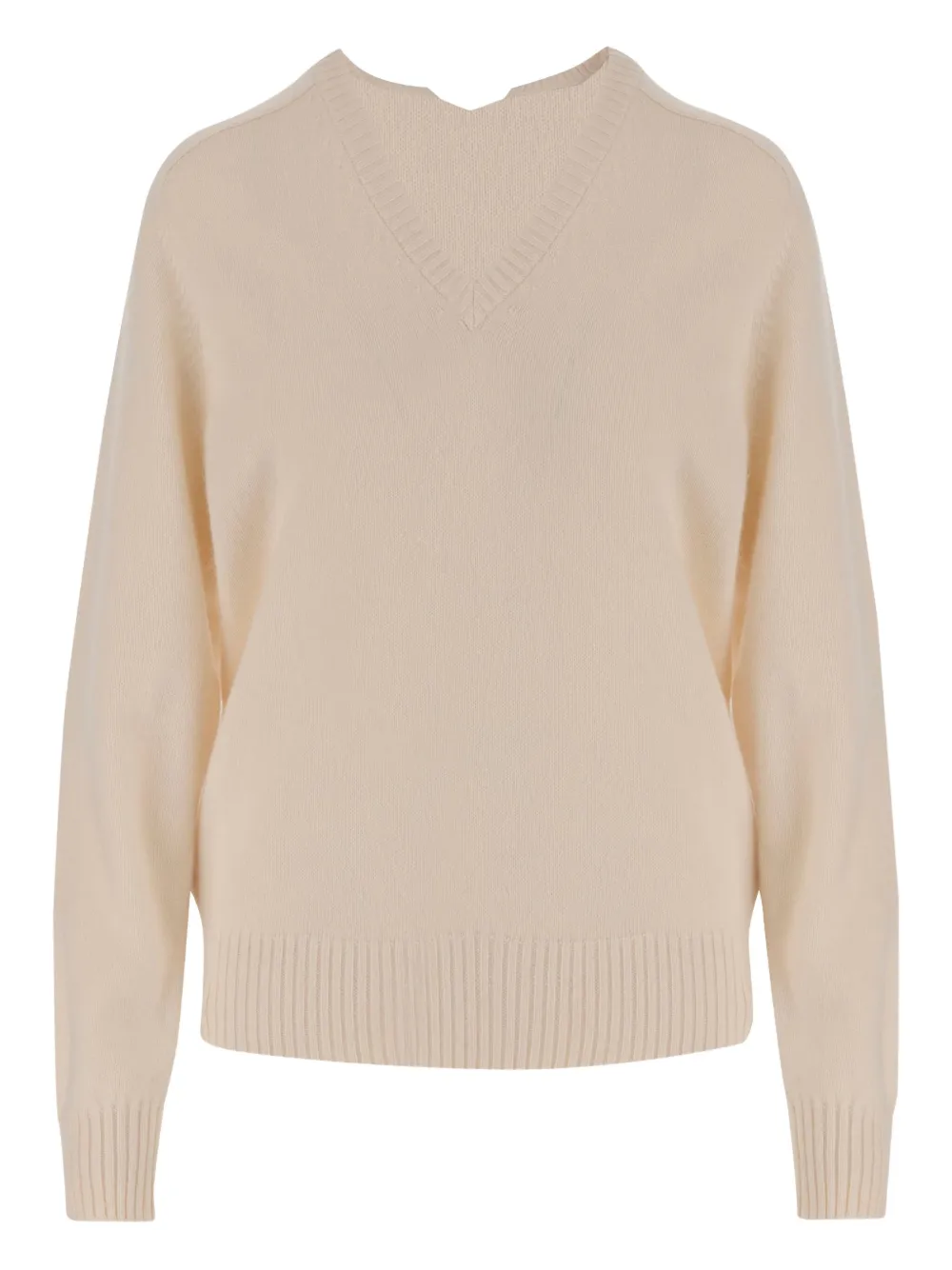 

Кашемировый свитер с V-образным вырезом Carven, нейтральный