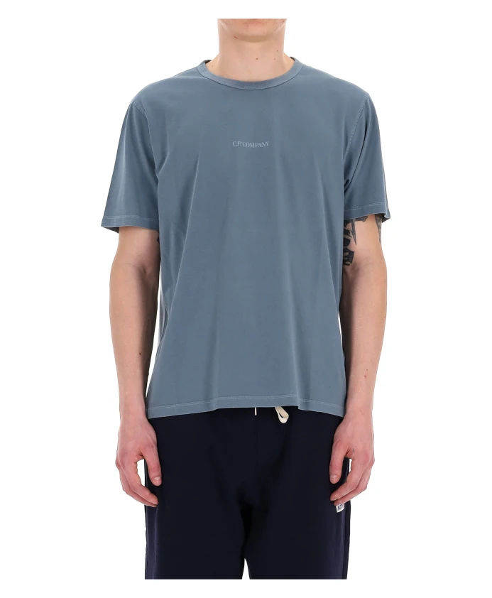 

Уникальная футболка из окрашенного хлопка. C.P. Company, синий