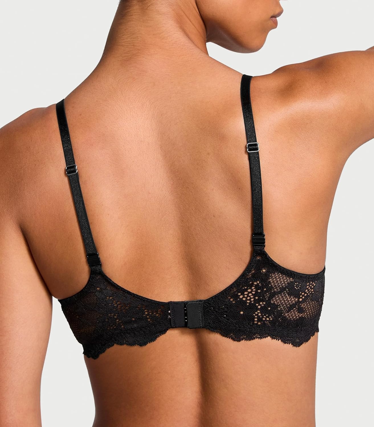 Бюстгальтер Victoria's Dream Angels с легкой чашкой, размеры 32A-38DDD Victoria's Secret, Black Lace (New Look) — фото 2