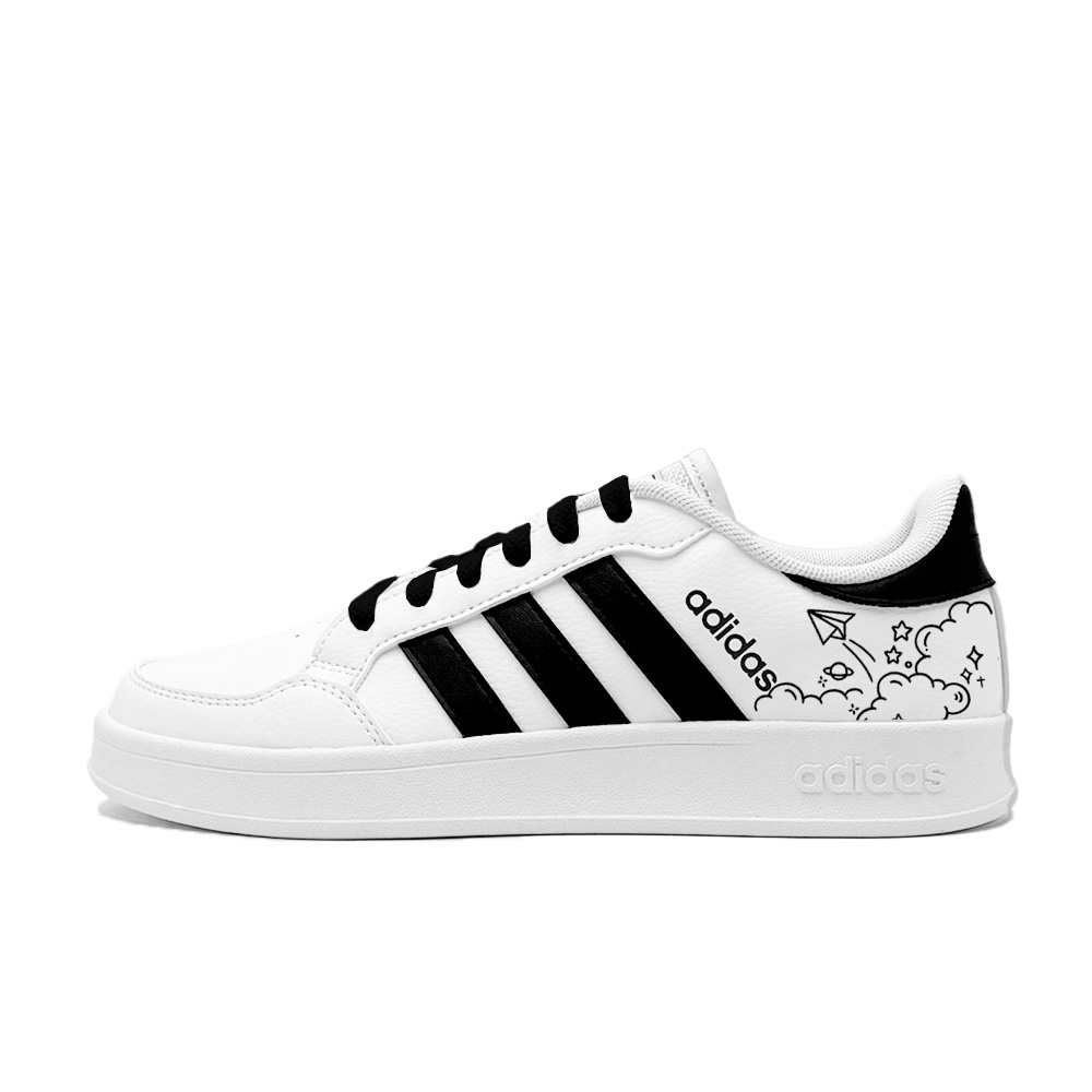 

Adidas Neo Низкие, износостойкие, амортизирующие кроссовки для скейтбординга Breaknet Graffiti Kingdom, мужские, черные