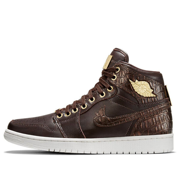 

Кроссовки 1 retro high og pinnacle 'croc' Air Jordan, коричневый