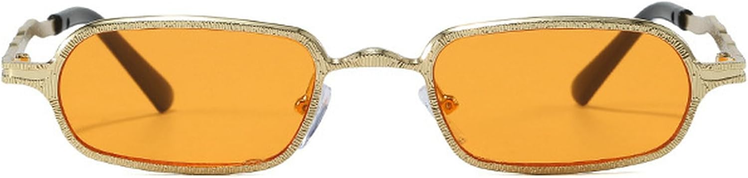 

Модные прямоугольные солнцезащитные очки для женщин в стиле ретро 90-х, маленькие узкие прямоугольные солнцезащитные очки с защитой от УФ-излучения UV400 mincl, Orange