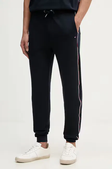 Спортивные штаны из хлопка модель с зауженными штанинами Tommy Hilfiger, синий