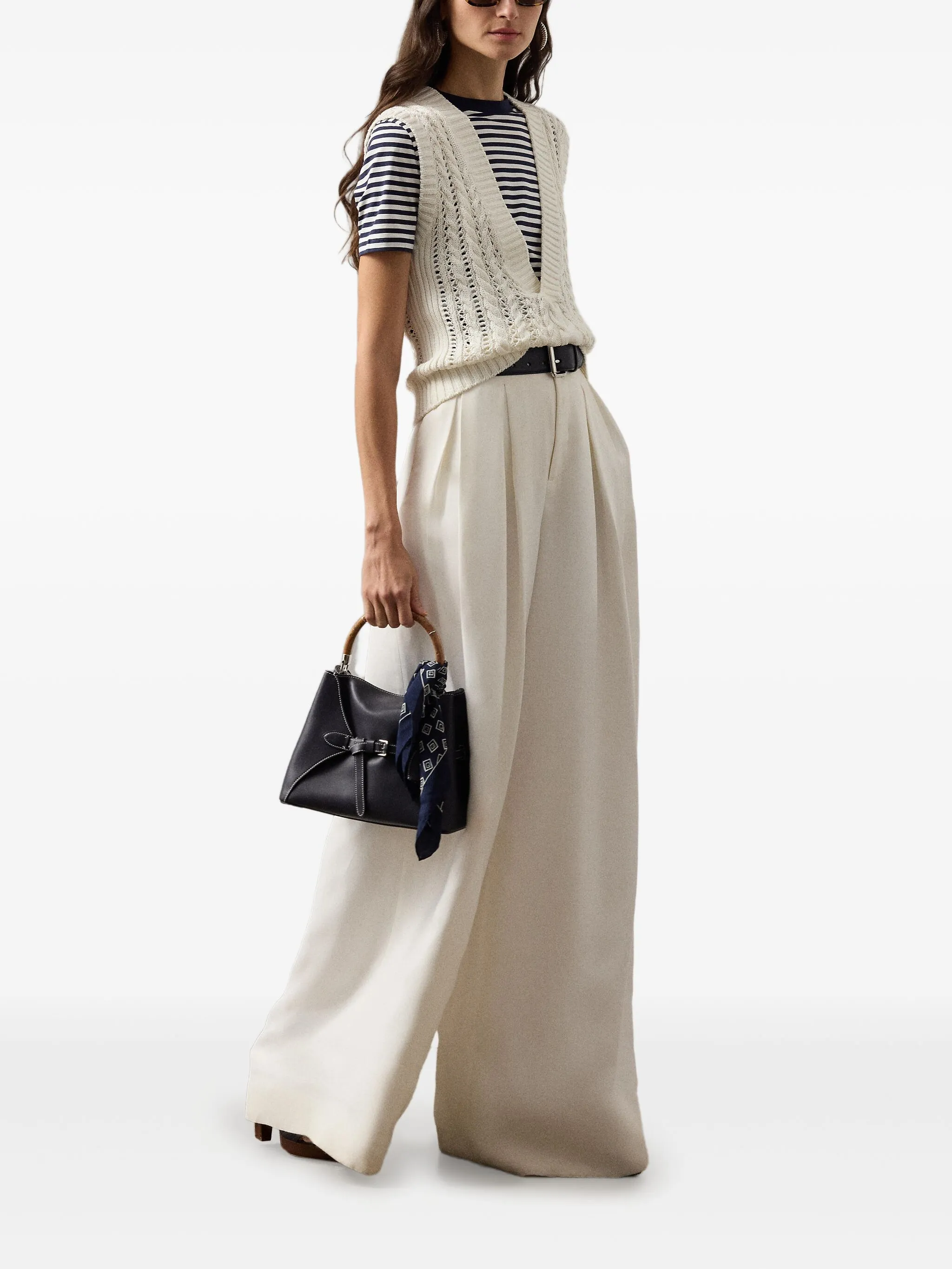 

Жилет фактурной вязки Ralph Lauren Collection, белый