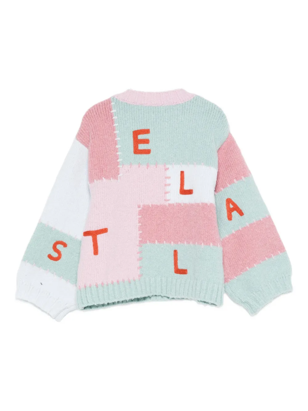 Свитер с лоскутными вставками Stella McCartney Kids, розовый — фото 2