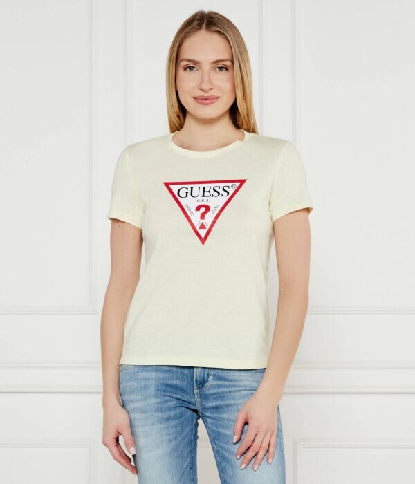 

Футболка женская Guess Jeans с логотипом, желтый