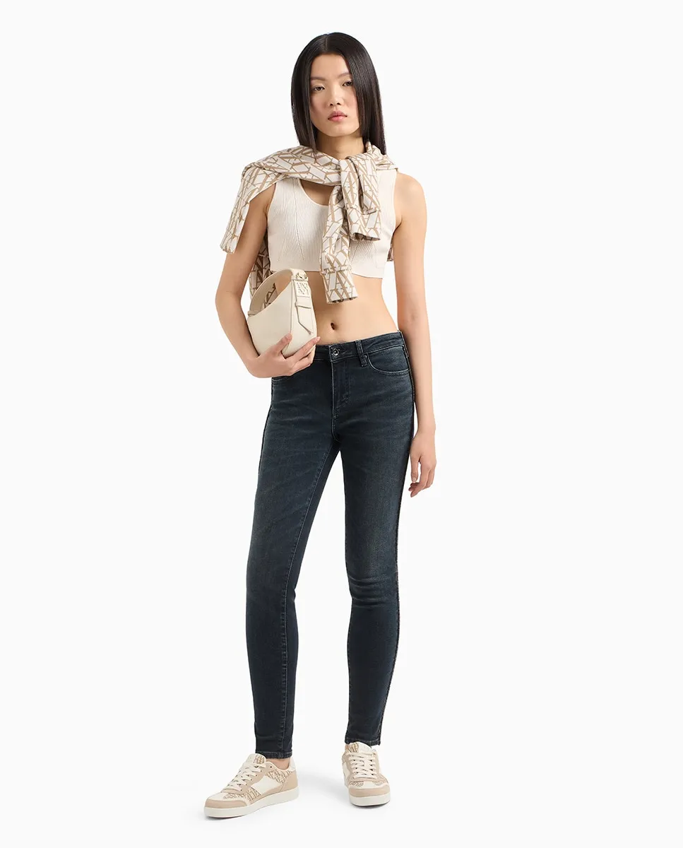 

Джинсы женские супер узкие с эффектом пуш-ап J69 Armani Exchange, индиго