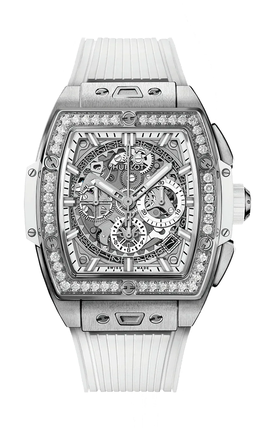 ДУХ BIG BANG ТИТАН БЕЛЫЕ БРИЛЛИАНТЫ 42 ММ - 642.NE.2010.RW.1204 HUBLOT, золотой