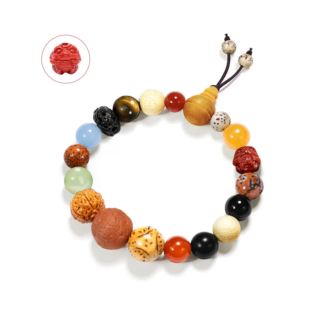 

Браслеты Bermuda Eyes Bodhi Root Unisex BAIMUMOU, eighteen seeds - zodiac tiger