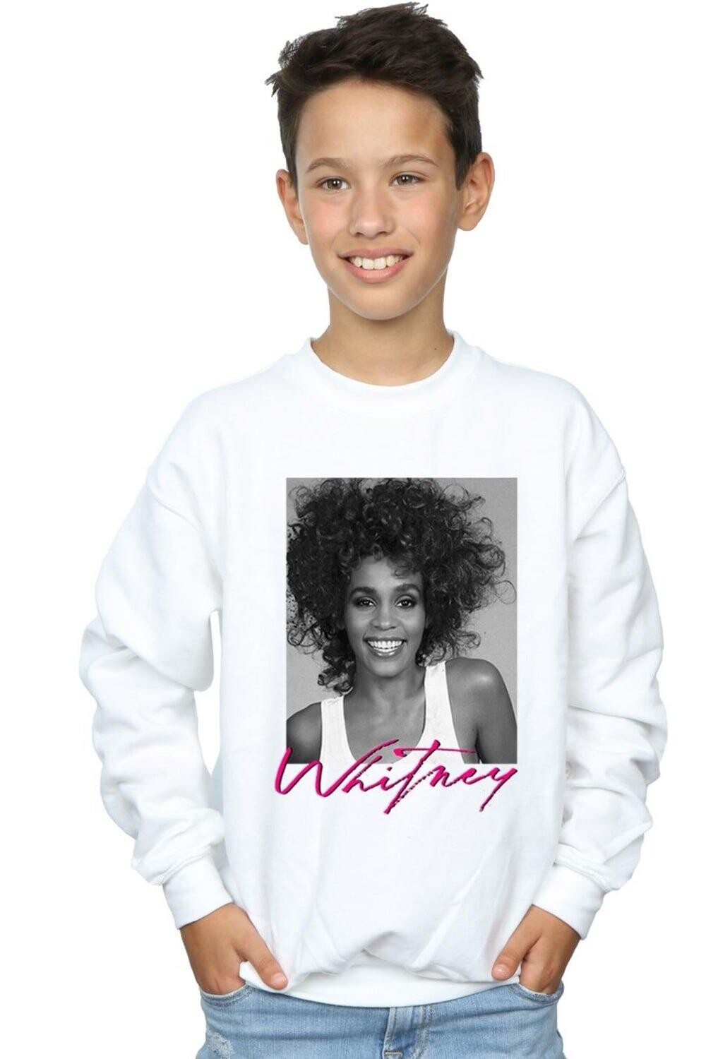 

Толстовка с фотографией улыбки Whitney Houston, белый