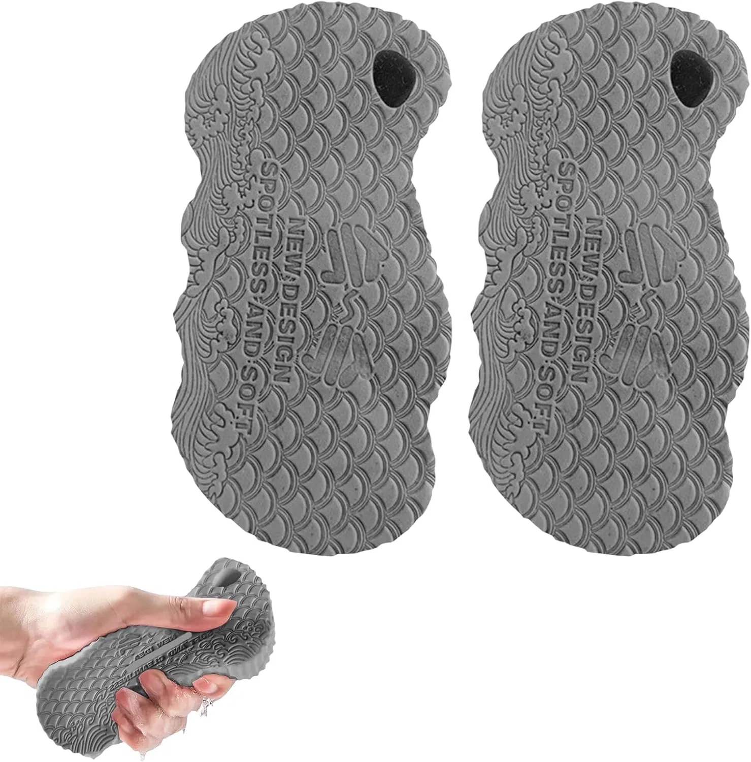 Мочалка для ванны Kids Bath Sponge, 2 шт, мультиколор