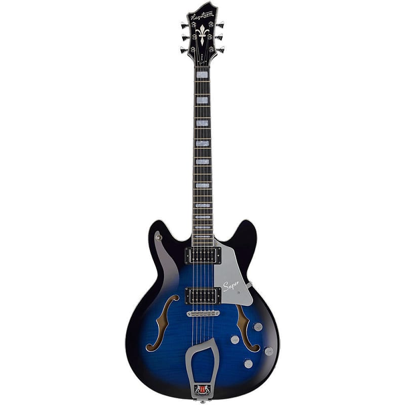 

Электрогитара Hagstrom Super Viking Semi-Hollow Flame Maple Electric Guitar - DARK BALTIC SEA