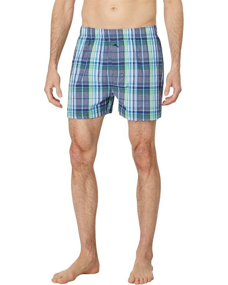 

Боксеры Tommy Bahama Cotton Seersucker, цвет Navy Plaid