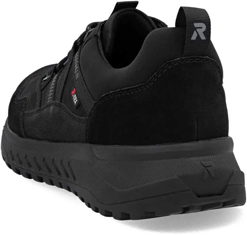 Rieker RiekerTEX U0104 Мужские низкие кроссовки, свободная стелька, водоотталкивающая,, Black 00 — фото 3