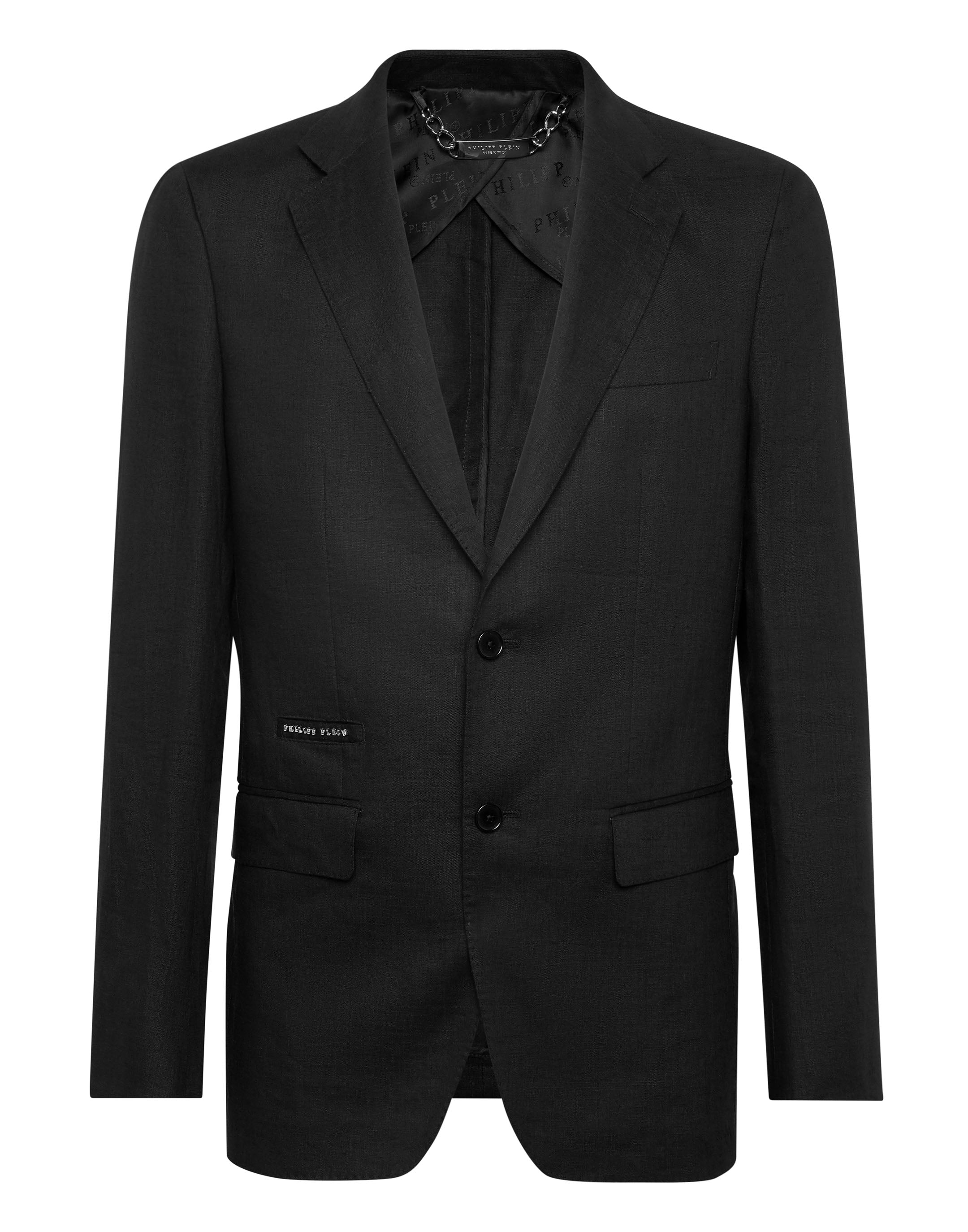 

Льняной блейзер Gigolò fit PHILIPP PLEIN, черный