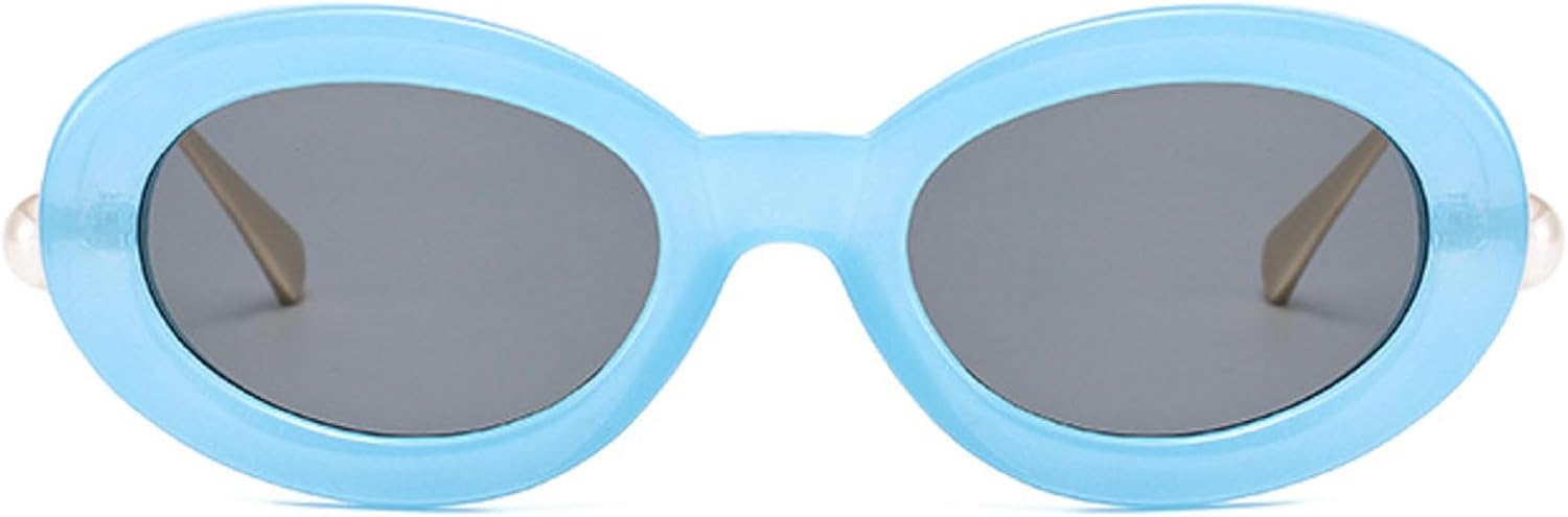 

Ретро-солнцезащитные очки овальной формы для женщин, модная металлическая оправа, дизайнерские солнцезащитные очки с жемчужной отделкой и защитой от УФ-излучения mincl, C5